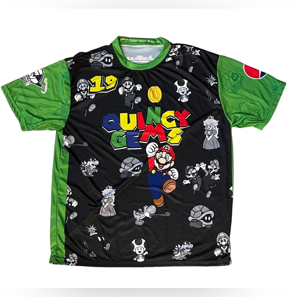 JusTrain Athletic Apparel Quincey Gems Mario Brothers Theme Shirt